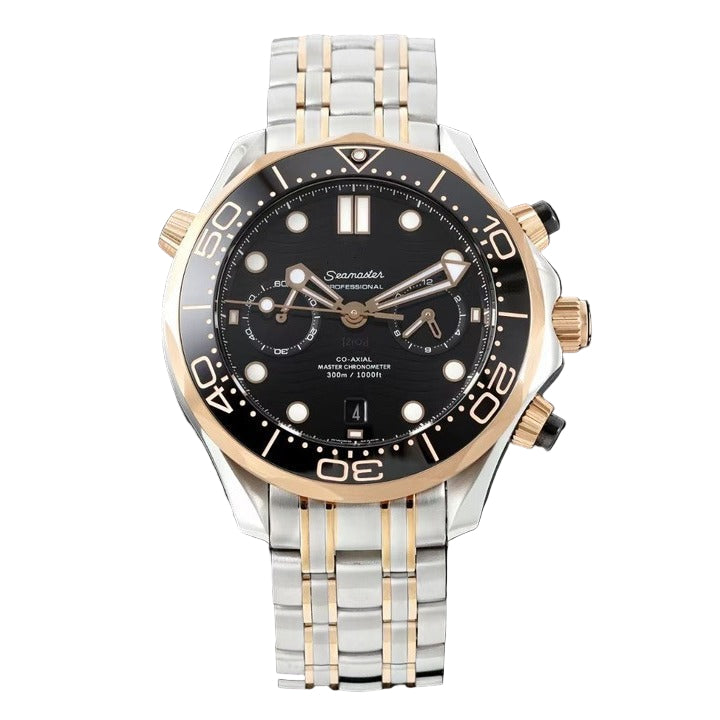 Oujia Haima 300 Series Multi-function Chronograph Automatic Waterproof Mechanical Rubber Band Fashion Diving Watch