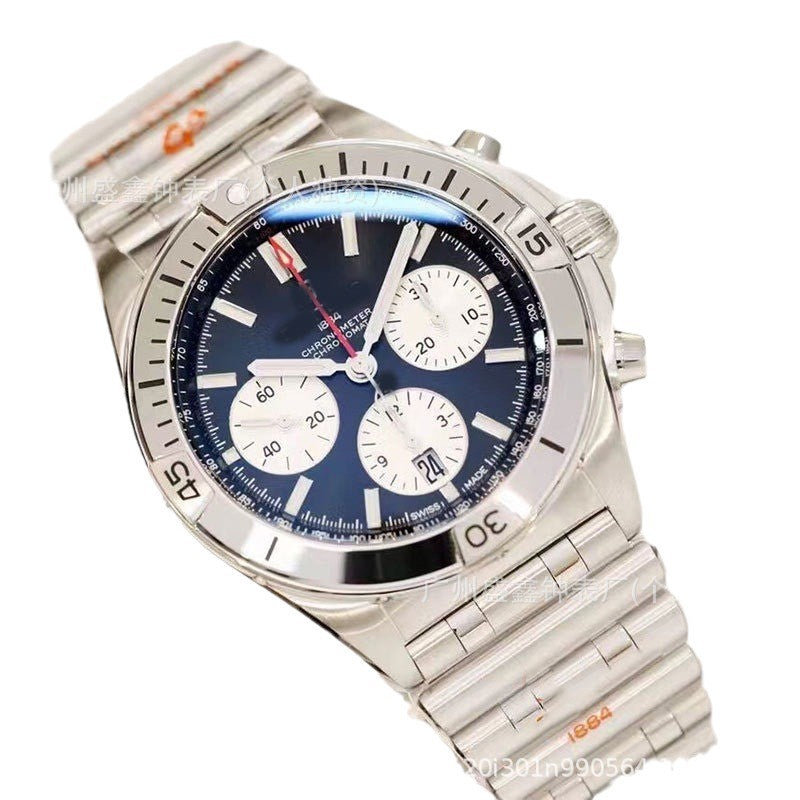 GF Factory Centennial Steel King Bullet Chain Mechanical Men's Watch Swiss ETA7750 Multi-function Chronograph Avengers