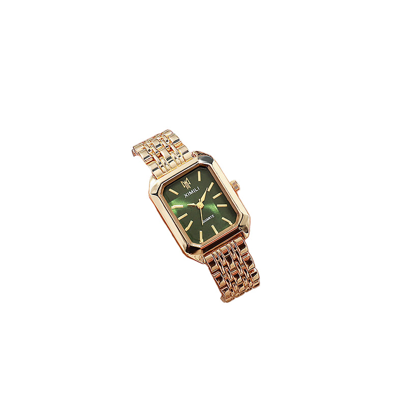 New Luxury Steel Band Ladies Watch Female Students Fashion Simple Square Quartz Watch