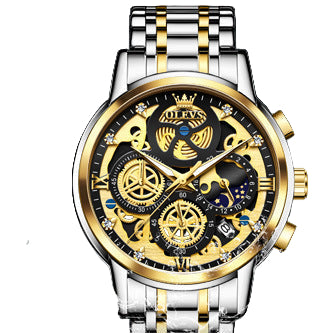 Hollow Watch Plate Single Calendar Quartz Watch Unisex watch