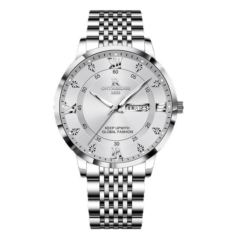 Cross-border LAZADA Explosions Ultra-thin Men's Watch Luminous Waterproof Double Calendar Quartz Men's Watch