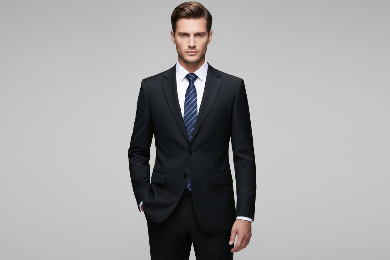 Men’s Classic Black Two-Piece Formal Suit