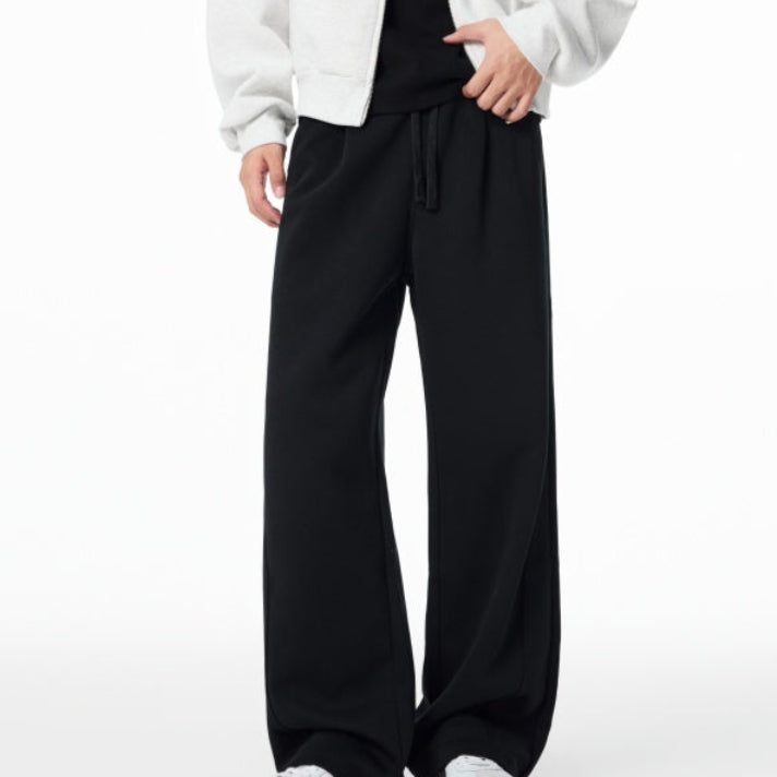 Men's Wide-Leg Oversized Fleece Sweatpants – Heather Grey