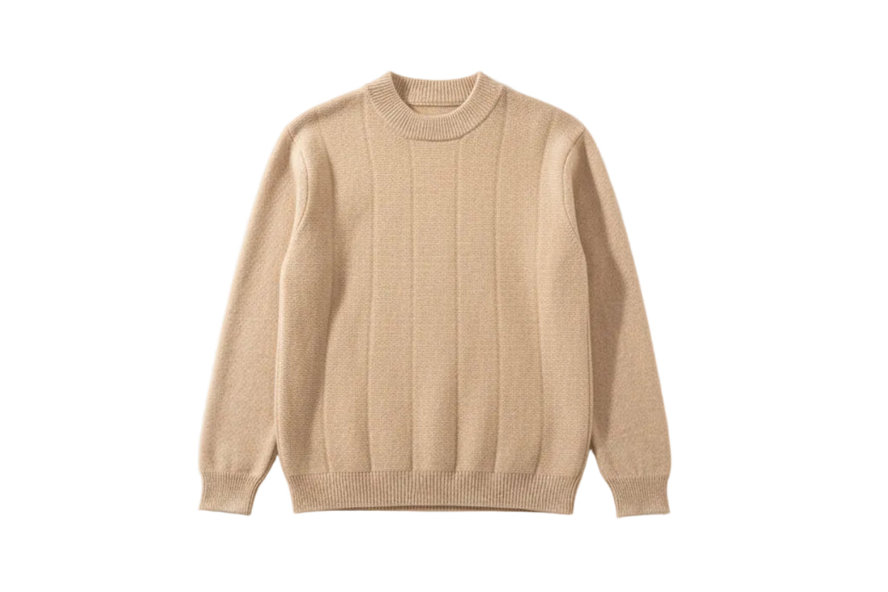 Men’s Camel Double-Breasted Wool-Cashmere Overcoat