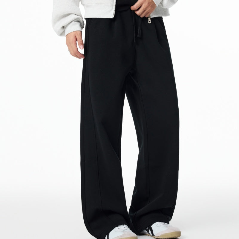 Men's Wide-Leg Oversized Fleece Sweatpants – Heather Grey