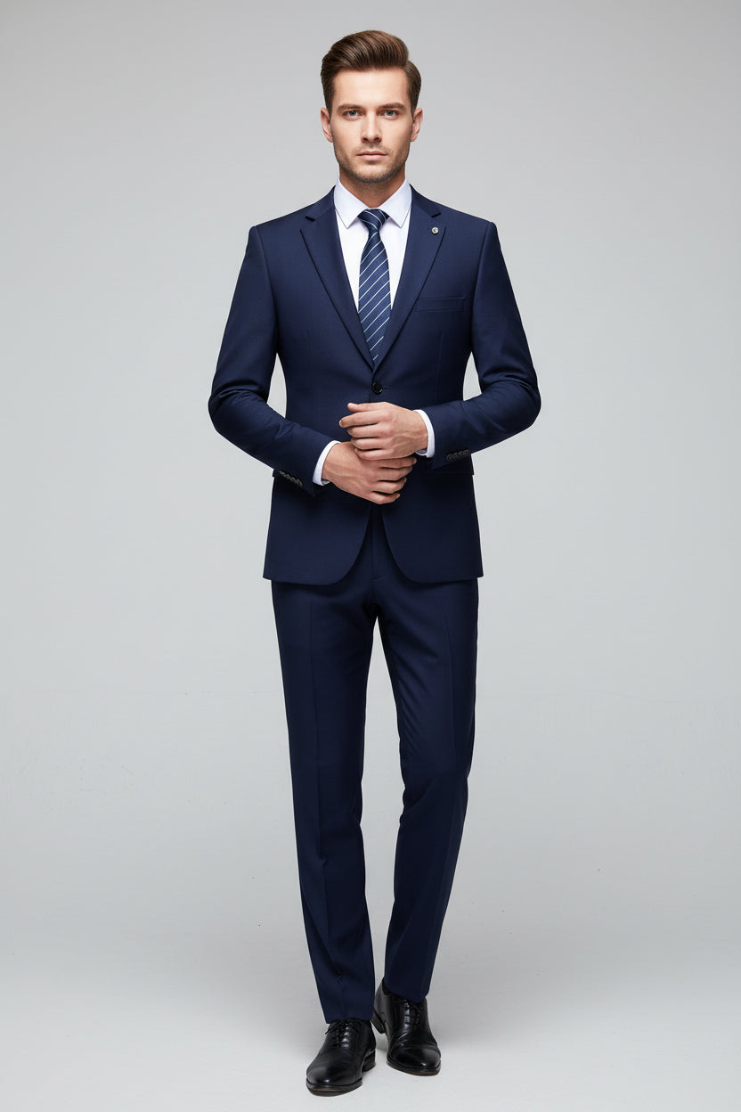 Men’s Classic Black Two-Piece Formal Suit