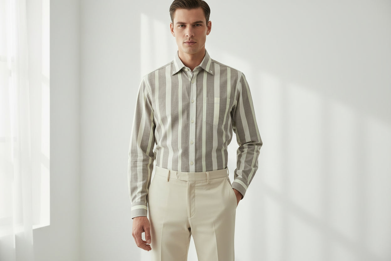 Short-Sleeve Textured Shirt