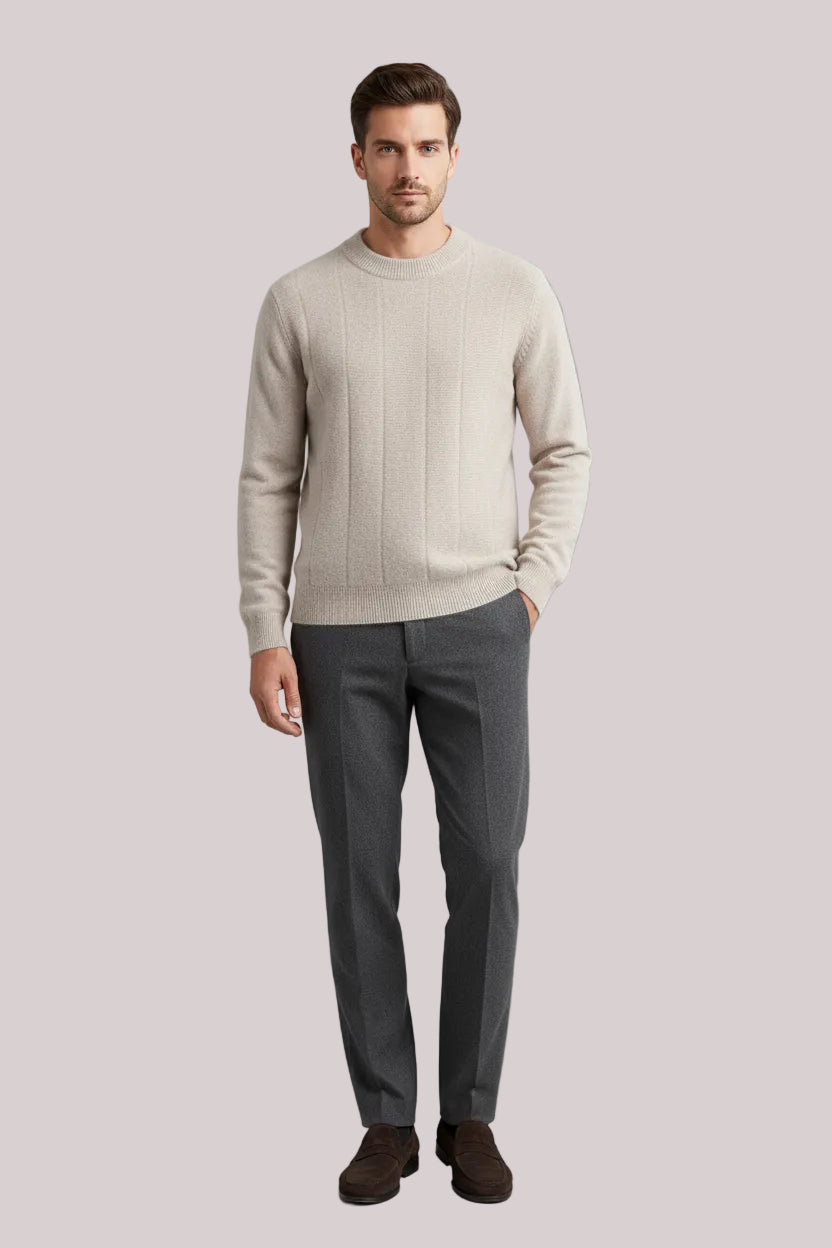 Men’s Camel Double-Breasted Wool-Cashmere Overcoat