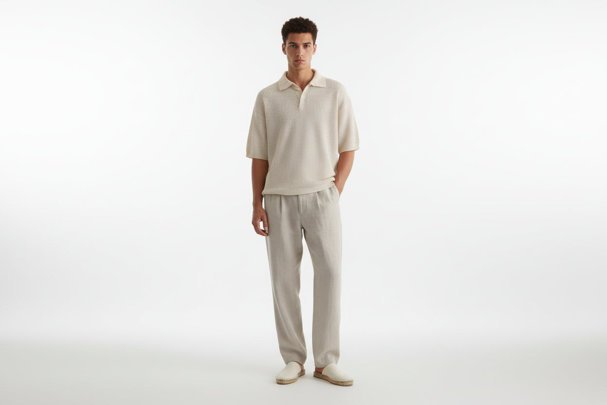 The Heritage Ribbed Knit Polo – Forest Green