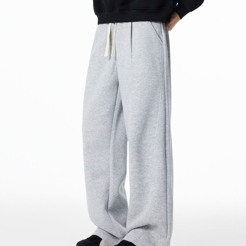Men's Wide-Leg Oversized Fleece Sweatpants – Heather Grey
