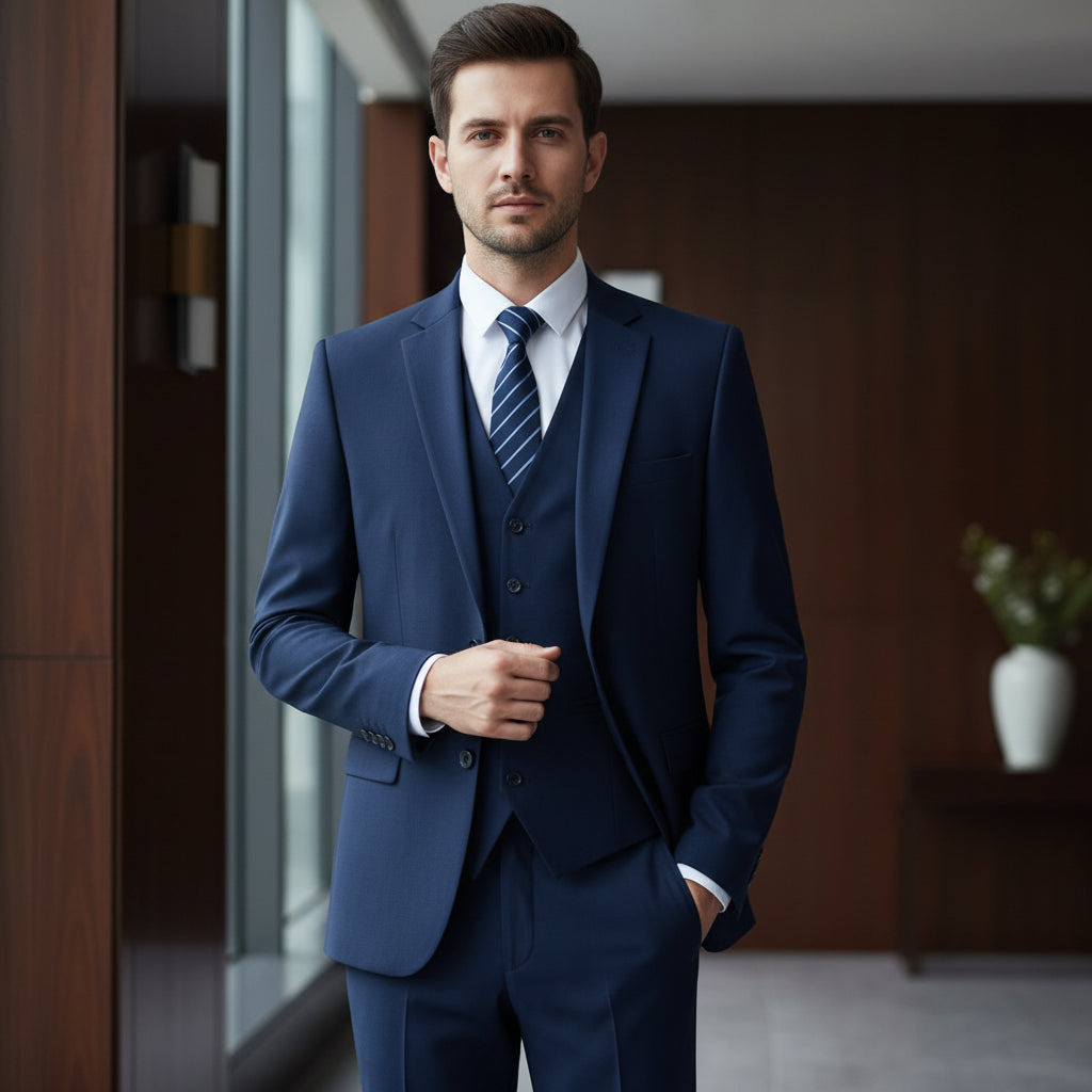 Men’s Classic Black Two-Piece Formal Suit