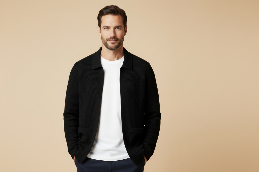 Men’s Premium Knit Cardigan Jacket
