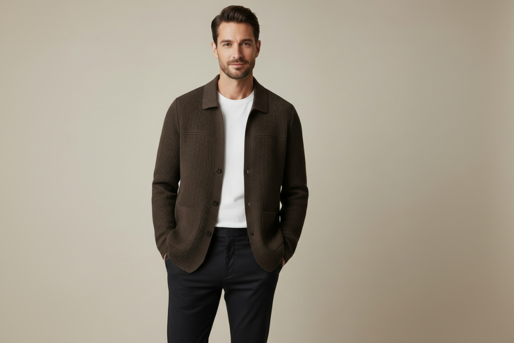 Men’s Premium Knit Cardigan Jacket