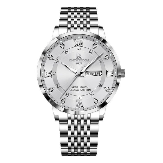 Cross-border LAZADA Explosions Ultra-thin Men's Watch Luminous Waterproof Double Calendar Quartz Men's Watch