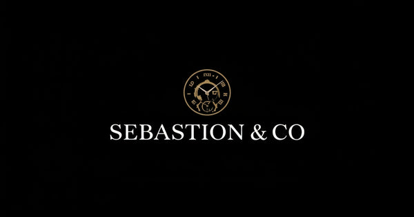 Sebastian & Co logo on a dark blue background