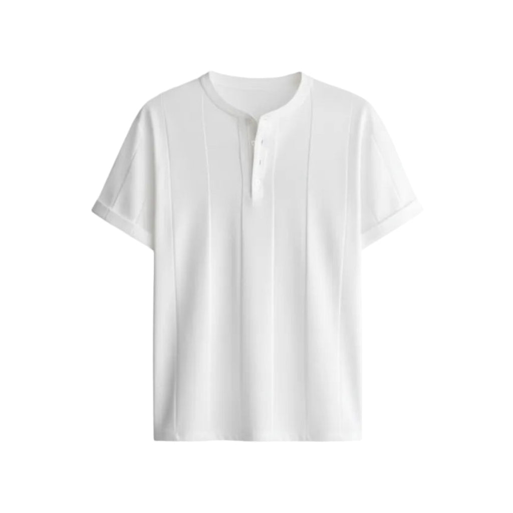 Textured Knit Henley T-Shirt – Tailored Fit