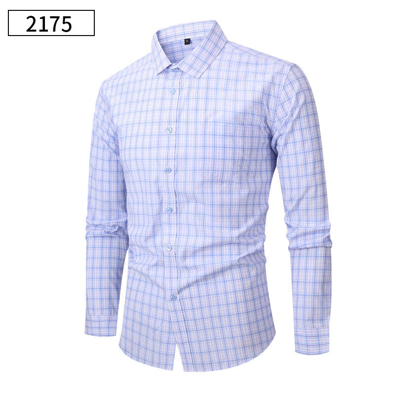 Men’s Blue Gingham Check Cotton Button-Down Shirt