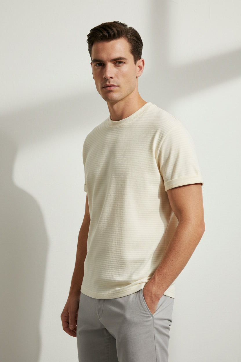 Men’s Textured Waffle-Knit T-Shirt