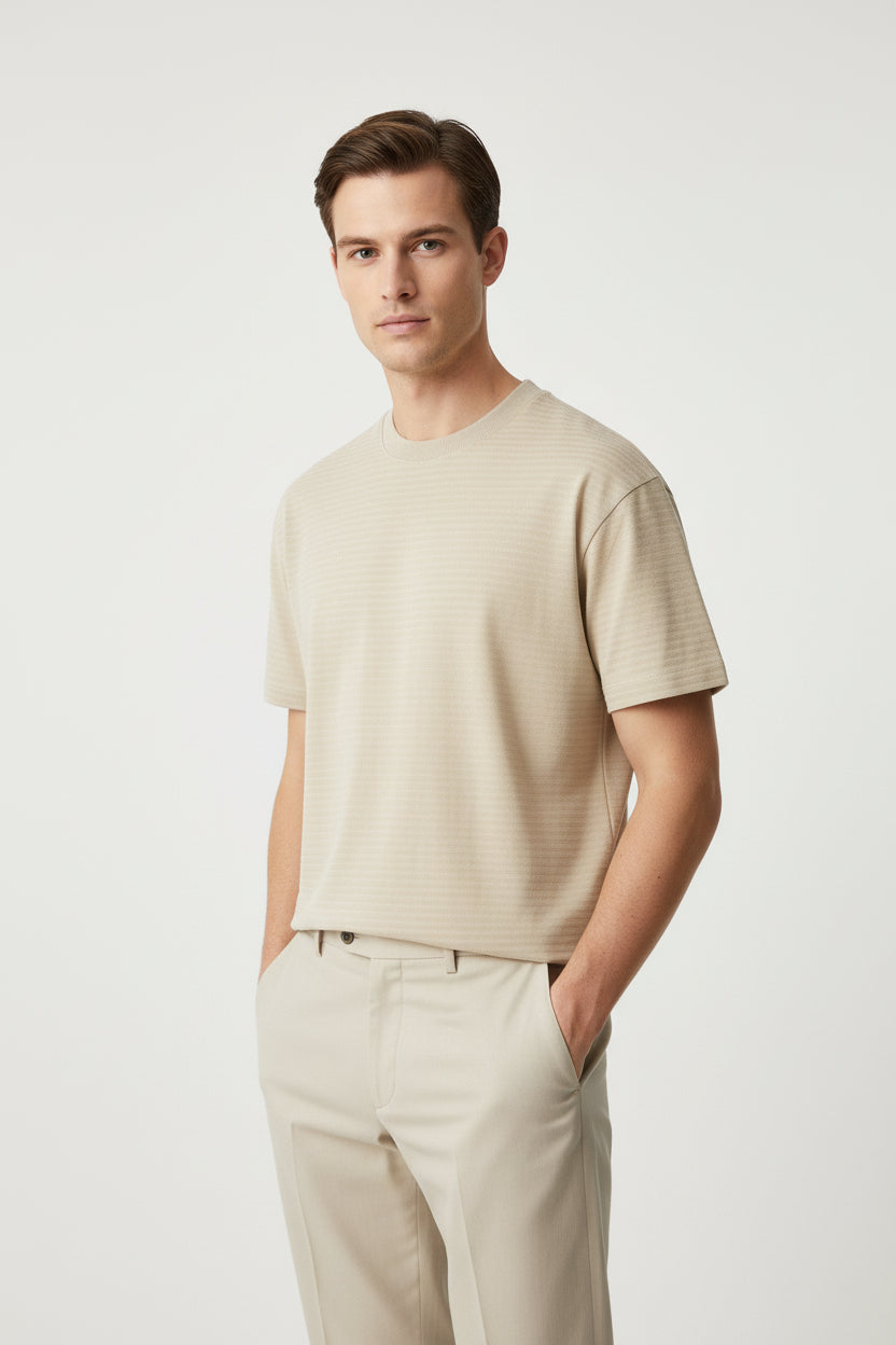 Men’s Textured Waffle-Knit T-Shirt