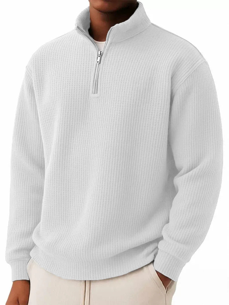 Men’s Premium Ribbed Half-Zip Knit Sweater